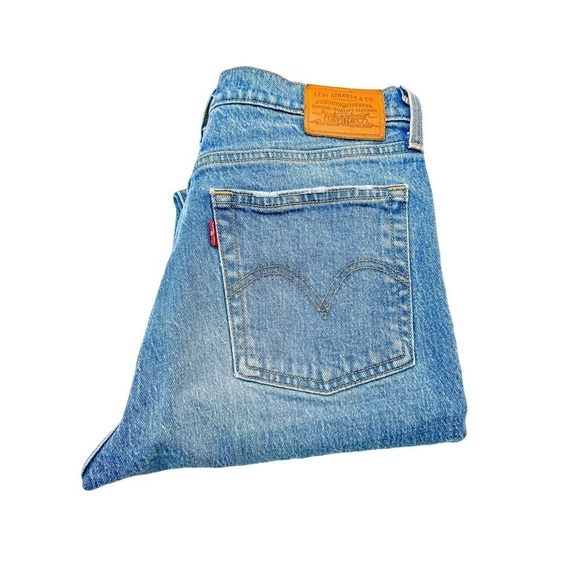Levi's Wedgie Distressed Denim Cutout Ripped Jeans Size 27 - Picture 1 of 8